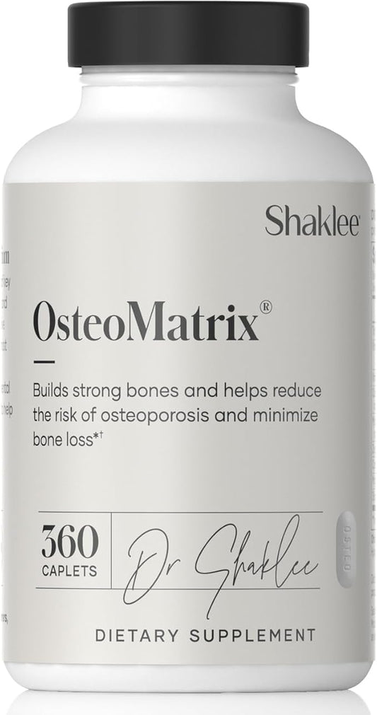Shaklee OsteoMatrix® - Build & Maintain Strong Bones - 100% DV Calcium & Magnesium - Vitamins D & K - Zinc, Manganese - Clinically Tested for Absorption - 360 Caplets