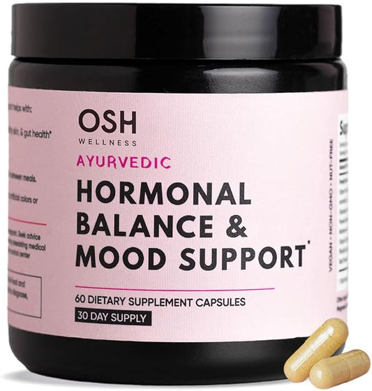 Ayurvedic Hormone Balance for Women | Cortisol Manager | Regulates Estrogen | Ashwagandha, Rhodiola, & Shatavari | Mood, Energy, & Sleep Support | Stress Relief | Made in USA | 60 Ct. - OSH Wellness