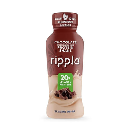Ripple Vegan Protein Shake 20g Nutritious 12 Oz, 12 Pack