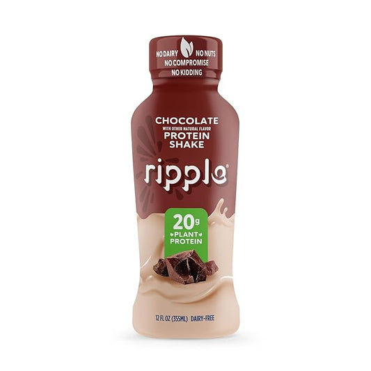 Ripple Vegan Protein Shake 20g Nutritious 12 Oz, 12 Pack
