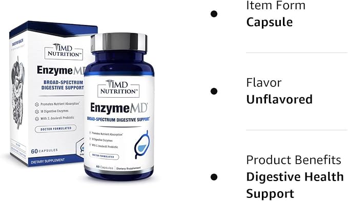 1MD Nutrition EnzymeMD 18 Plant-Based 120 Capsules (2-Pack)