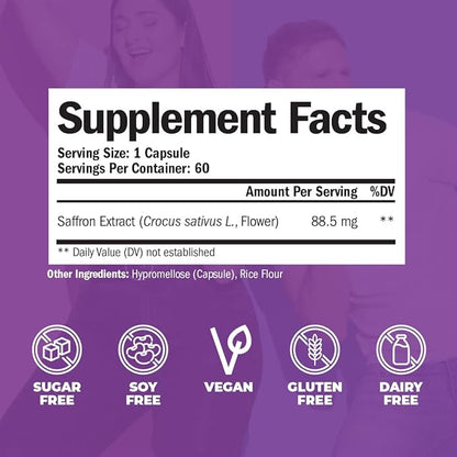 Saffron Supplements for Women & Men. 100% Pure 2 Pack