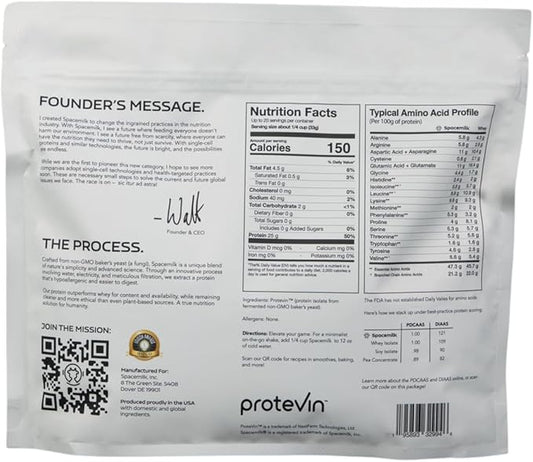 100% Vegan Single Cell Protein Powder, 25g Dairy