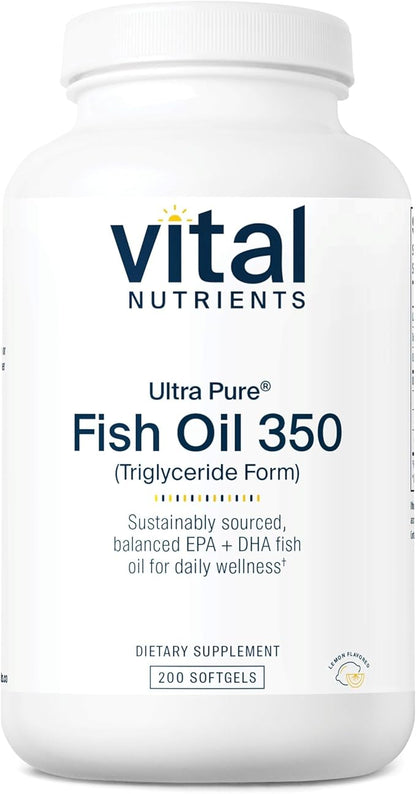 Vital Nutrients Ultra Pure® Fish Oil 350 Omega-3 Fatty 200 Softgels