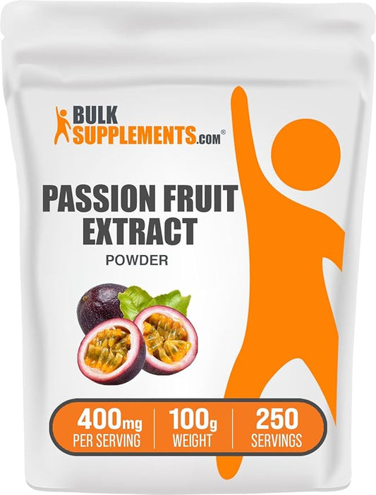 BulkSupplements.com Passion Fruit Extract Powder - Passion Fruit Supplement, Passion Fruit Powder - Gluten Free & No Added Sugar, 400mg per Serving, 100g (3.5 oz) (Pack of 1)