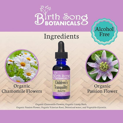 Children's Tranquility Tincture, Herbal Supplement 1oz Bottle