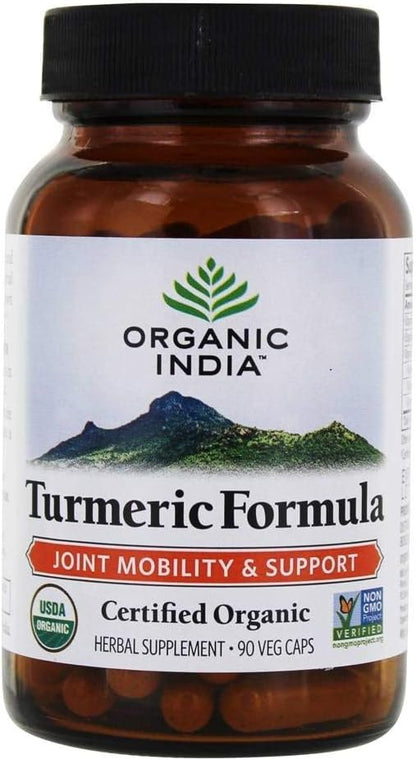 Organic India Turmeric Curcumin Herbal Supplement 90 Capsules