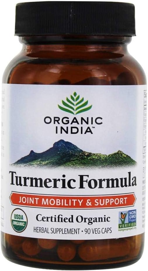 Organic India Turmeric Curcumin Herbal Supplement 90 Capsules