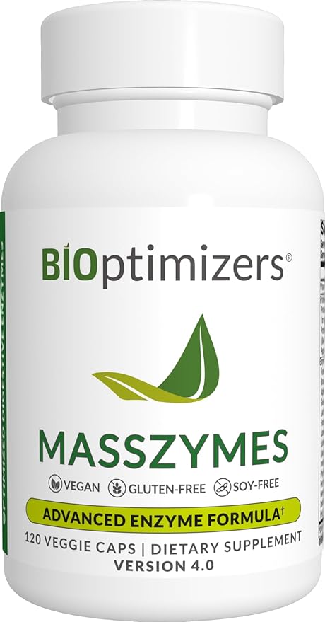 BiOptimizers MassZymes - Complete Digestive Enzymes (120 Capsules)