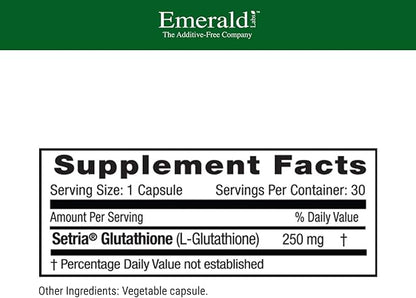 EMERALD LABS Setria L-Glutathione 30 Vegetable