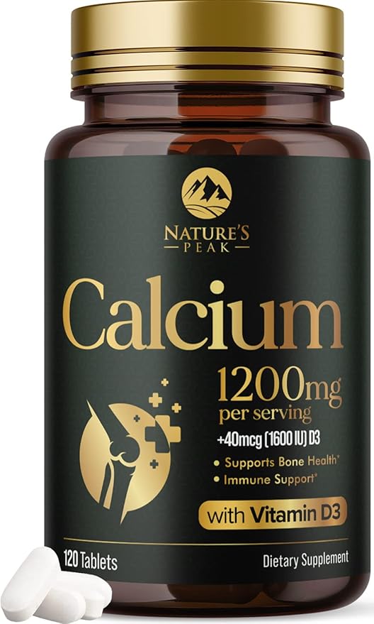 Calcium 1200 mg with Vitamin D3, 120 Tablets