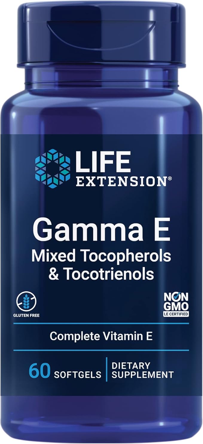 Life Extension Gamma E Mixed Tocopherols 60 Softgels 90 Vegetarian