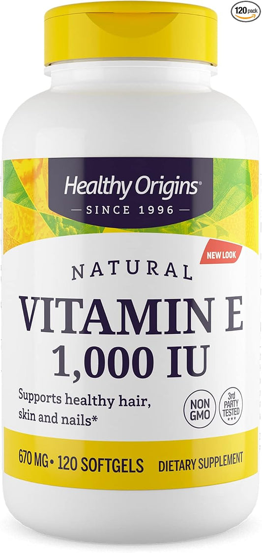 Healthy Origins Natural Vitamin E 1000 IU 120 Softgels