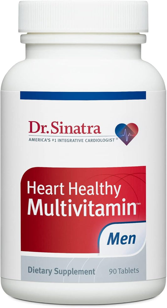 Dr. Sinatra Heart Healthy Multivitamin 1000 IU, B12, C, 90 Tablets (30-Day Supply)