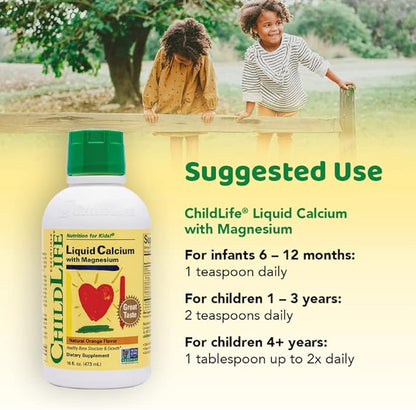 Childlife Liquid Calcium/Mag Natural Orange 16 4 Pk