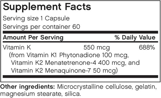 Futurebiotics Capsules, Vitamin K Triple Play, 60 Count