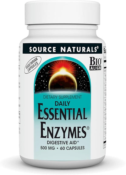 Source Naturals Essential Enzymes 500mg Bio-Aligned 60 Vegetarian