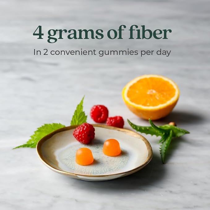 New Chapter Organic Fiber Gummies for Kids, 4g Delicious Plant-Based Prebiotic Fiber for Digestive Health, Vegan, Non-GMO, USDA Organic, Gluten Free, Citrus-Berry Flavored, 60 ct