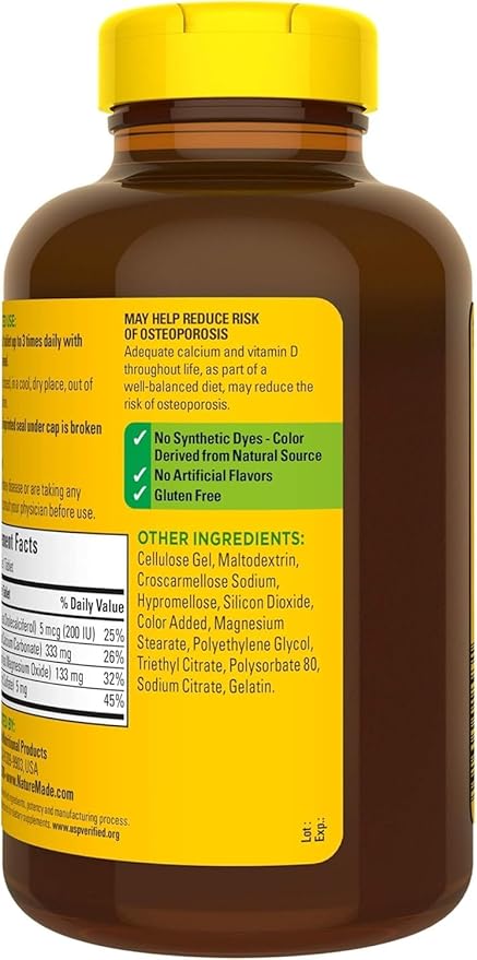 Nature Made Calcium, Magnesium & Zinc 300 Ct (3 Pack 300)