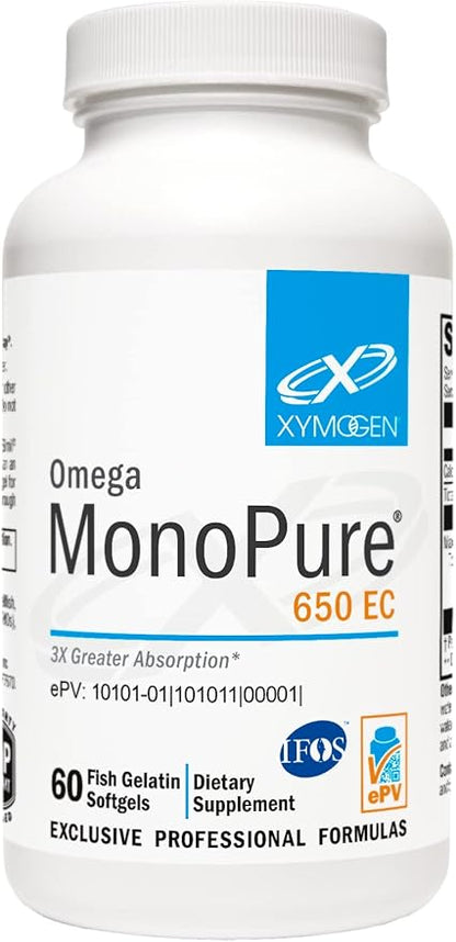 XYMOGEN Omega MonoPure 650 EC 3X Greater 3 Supplement (60 Softgels)