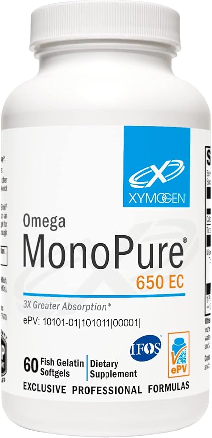 XYMOGEN Omega MonoPure 650 EC 3X Greater 3 Supplement (60 Softgels)