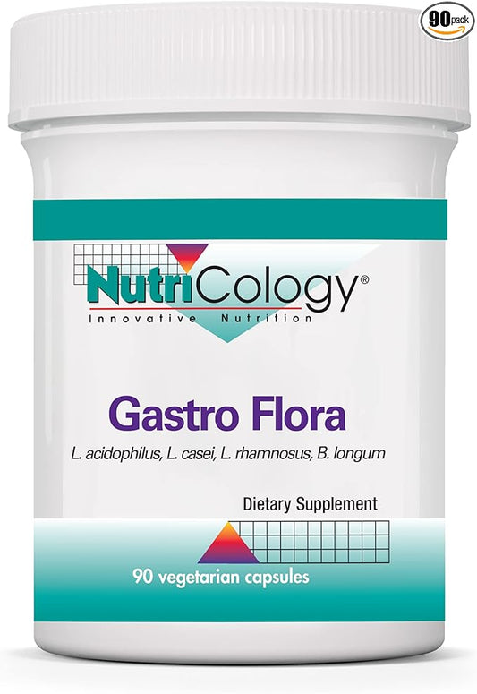 Allergy Research Group Nutricology Gastro Flora Supplement 90 Count