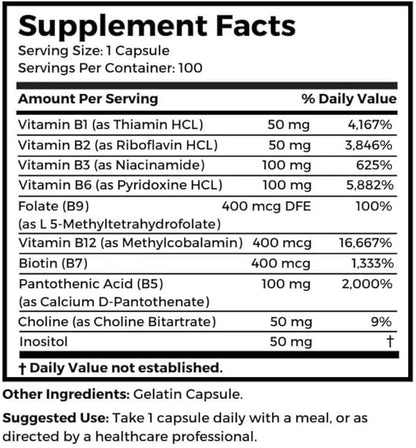 Dr Clark Store B Vitamin Complex (SuperB100), 501 501 mg 100 Gelatin