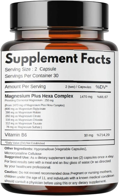 Magnesium Complex 60 Capsules B6 Complex