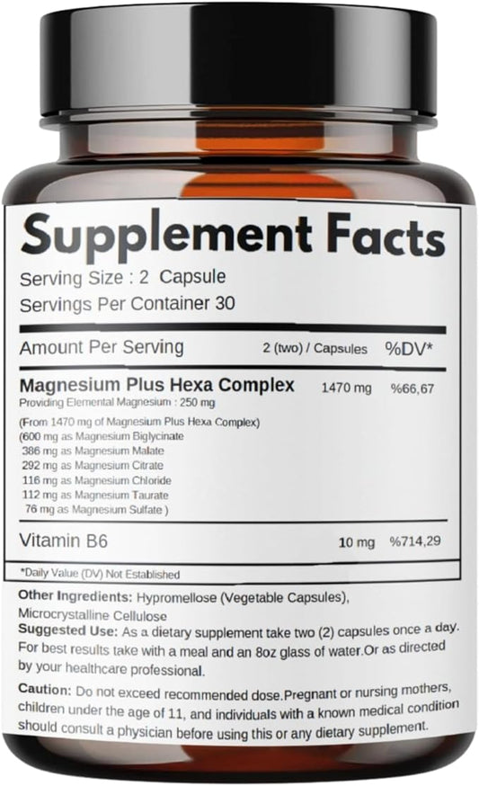 Magnesium Complex 60 Capsules B6 Complex