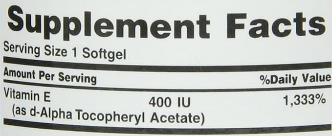 Nature's Bounty E-400 Iu Natural Pure 120-Count
