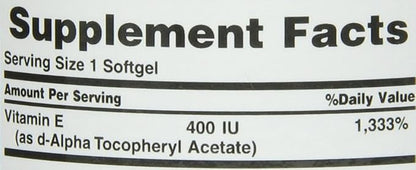 Nature's Bounty E-400 Iu Natural Pure 120-Count