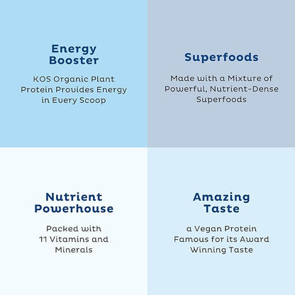 KOS Plant Based Protein Powder, Blueberry Muffin 10 Servings