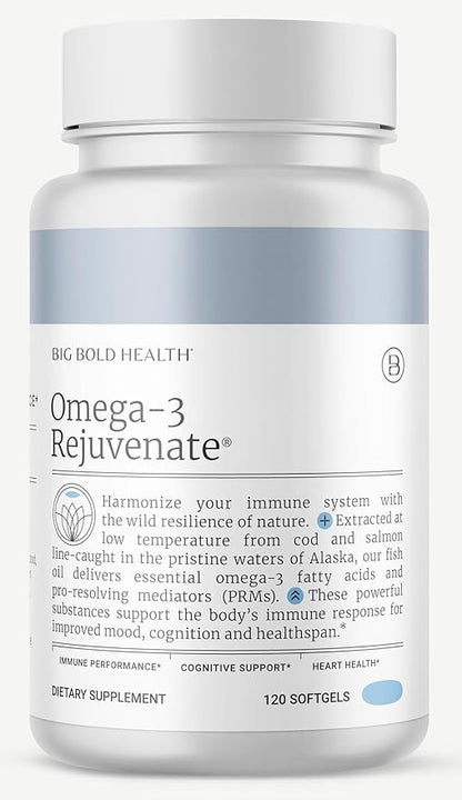 2 MONTH SUPPLY Omega-3 Rejuvenate —Omega-3 Fatty 120 Softgels