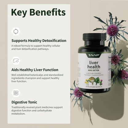 Snap Supplements Liver Health Support Supplement, 60 Count