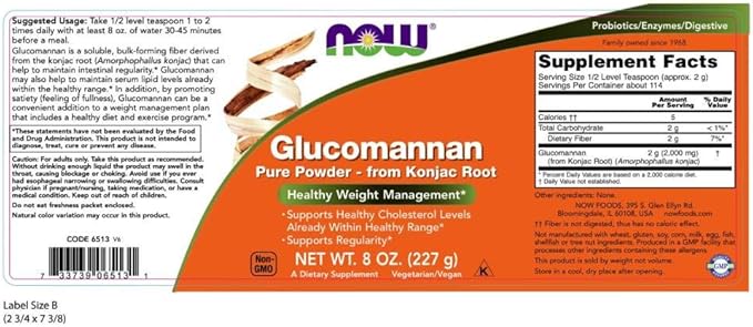 Now Foods Glucomannan 100% Pure Powder 16 OZ 2)