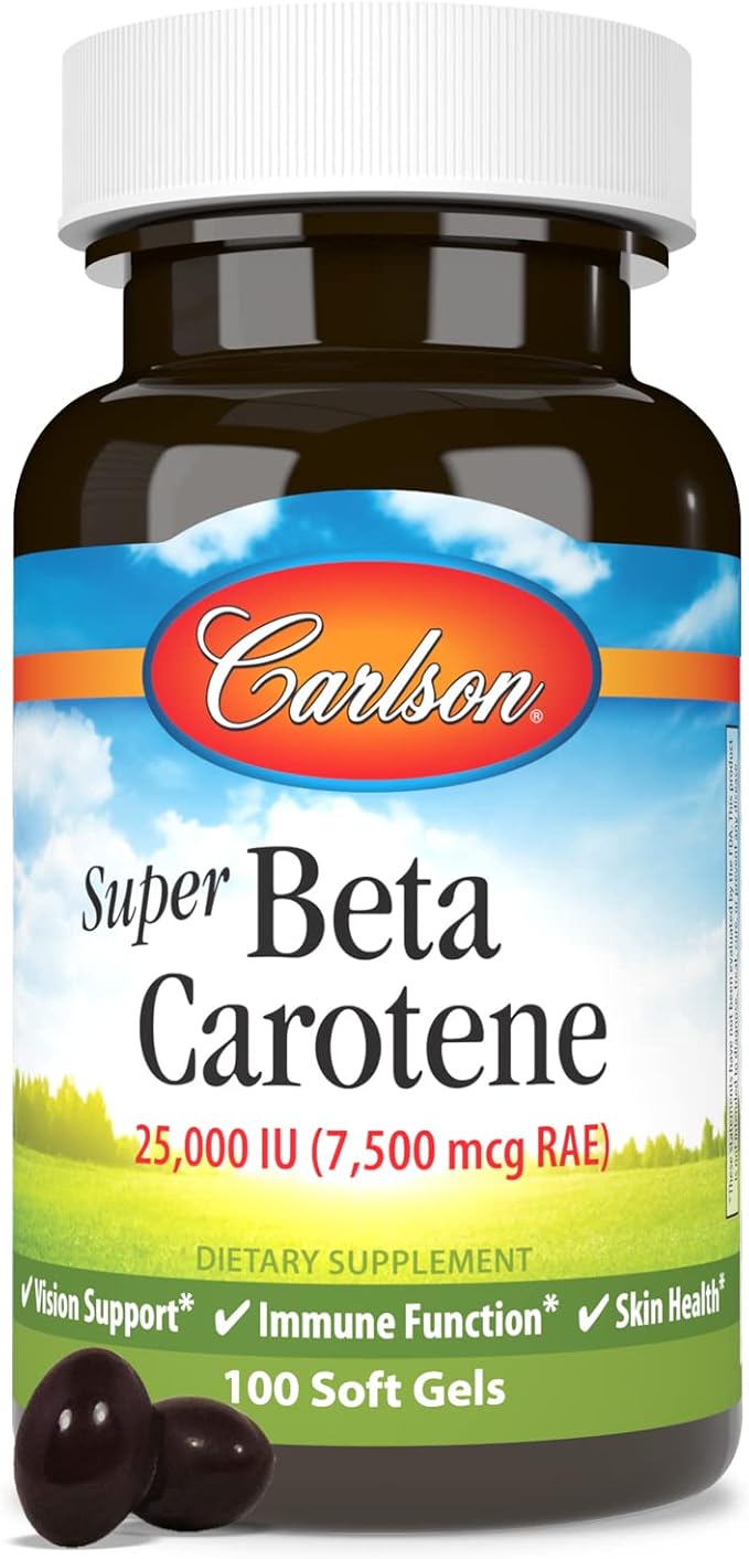 Carlson - Super Beta Carotene, 25000 (15 mg), 100 Softgels