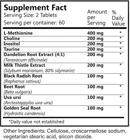Daily Manufacturing Liva-Vite™ (L-Methionine, Choline, Inositol, 120 Tablets