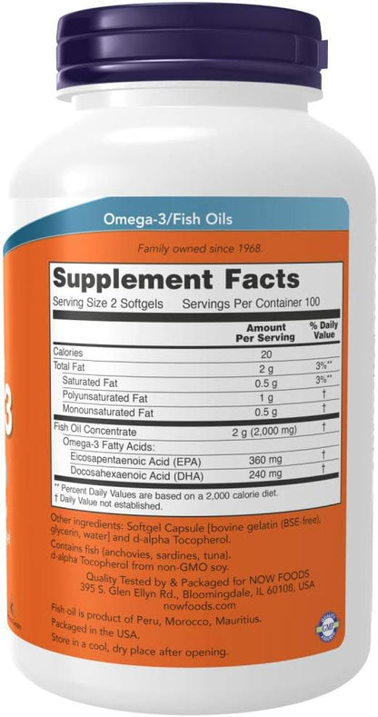 Now Foods OMEGA-3 FISH OIL 200