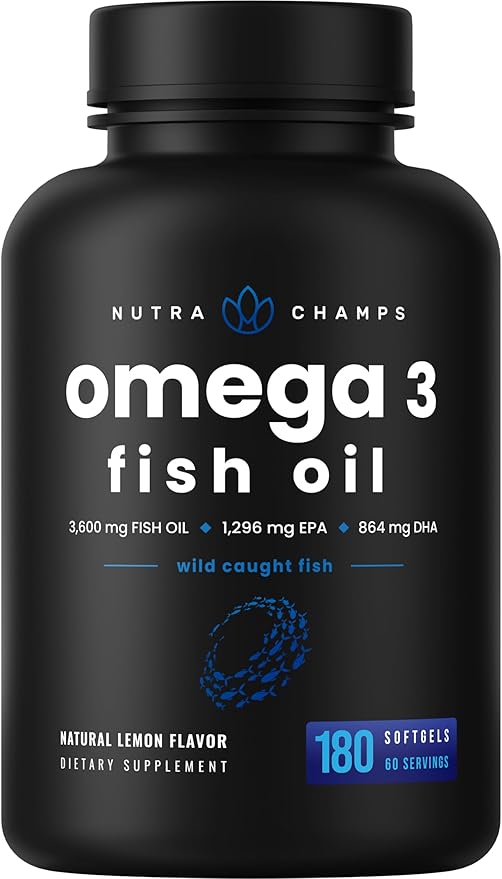 Omega 3 Fish Oil Supplements 3600mg 3 Supplement 180 Natural