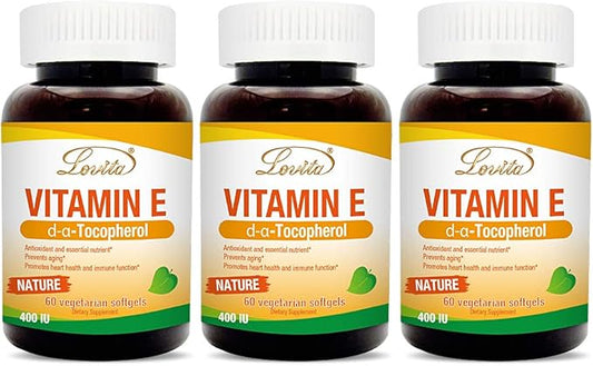 Lovita Vitamin E 400 IU Softgels, 268 mg 60 Vegetarian 3)