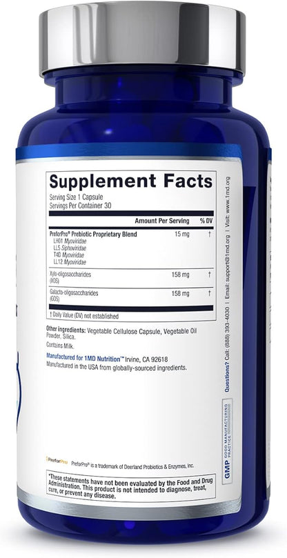 1MD Nutrition PreBioMD - Prebiotic with PreforPro® | Support Healthy Digestion and Beneficial Bacteria