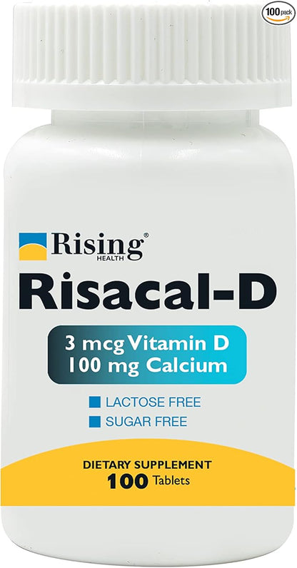 Rising Pharma - Risacal-d - Vitamin D3 & 100 tablets