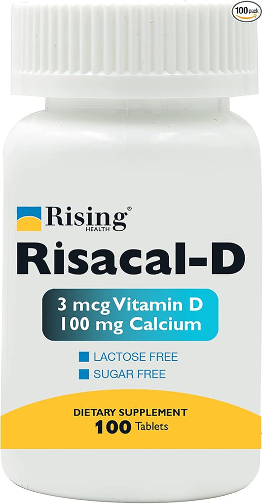Rising Pharma - Risacal-d - Vitamin D3 & 100 tablets