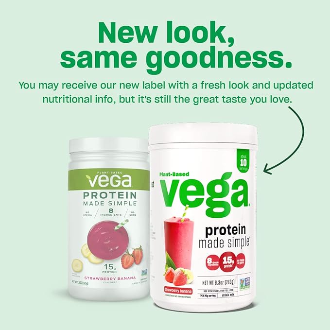 Vega Protein Made Simple Protein Powder, Vanilla 2.2 lbs