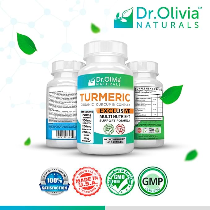Dr. Olivia's Organic Turmeric Complex 60 Capsules