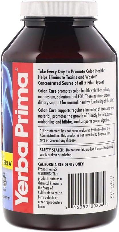 Yerba Prima Prebiotic Colon Care Formula 12 Ounce