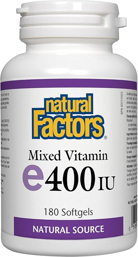 Natural Factors, Mixed Vitamin E 400 180 softgels (180 servings)