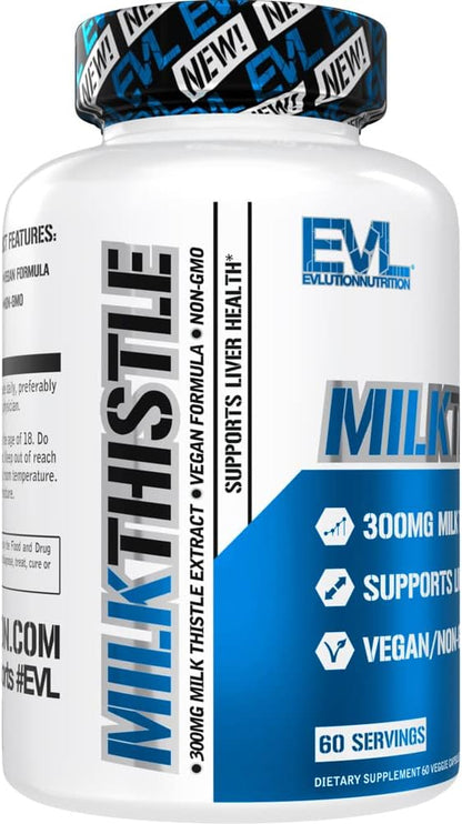 EVL Silymarin Milk Thistle Capsules 60 Non-GMO