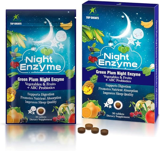 Night Enzyme, Daily Multi Digestive Enzymes, 90 Tablets