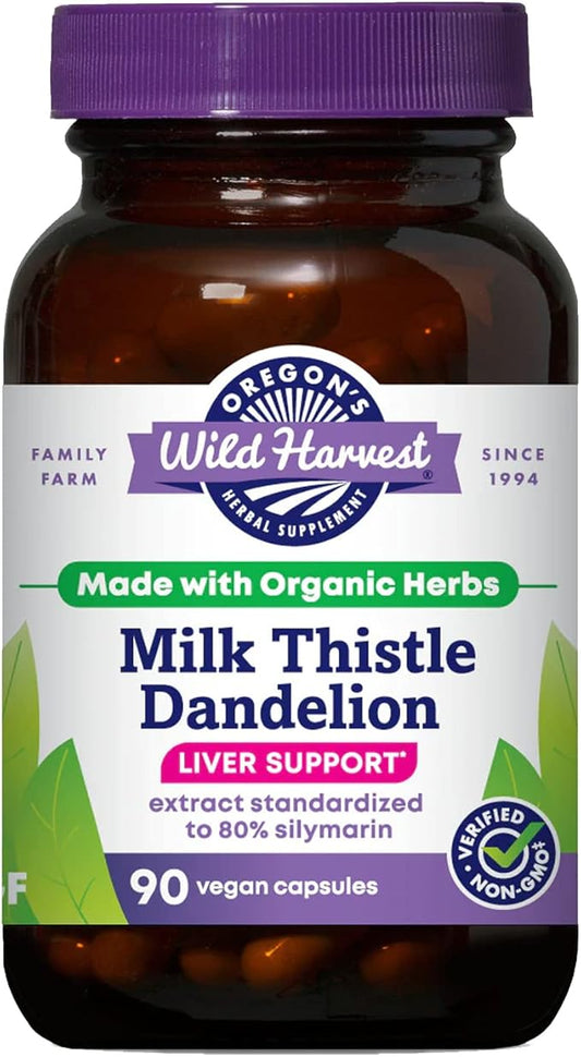 Oregon's Wild Harvest Certified Organic Milk 80% Silymarin, 90 Count
